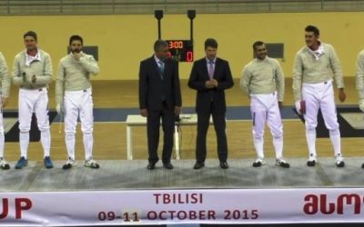 Echipa masculina de sabie a Romaniei,locul patru la etapa de Cupa Mondiala de la Tbilisi