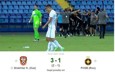 Seara mediocră pentru fotbalul românesc. FCSB, Craiova și Sepsi, eliminate din Conference League