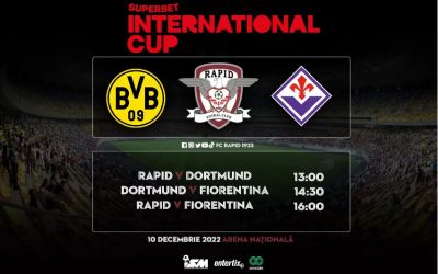 VIDEO / Rapid, Borussia Dortmund și Fiorentina se întâlnesc pe Arena Națională din București