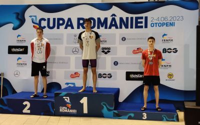 Vlad Stancu, cinci medalii de aur la Cupa României la înot. David Popovici s-a retras înaintea finalei de 200 metri liber