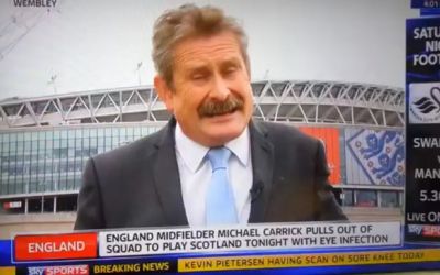 VIDEO / Reporterul Sky Sports a căzut LIVE înainte de Anglia - Scoția