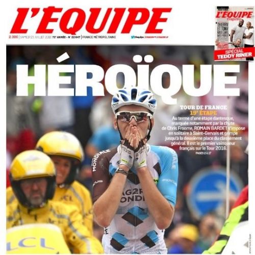 Turul Franței: Romain Bardet, erou în etapa a 19-a, Chris Froome rămâne lider general