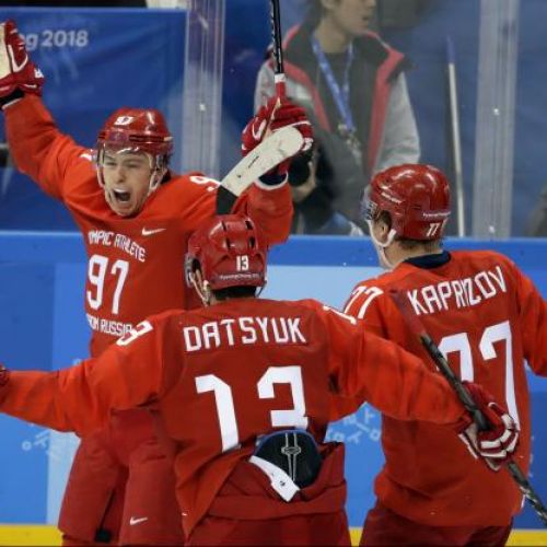 Thriller pe patine: Rusia a câștigat titlul olimpic la hochei pe gheață