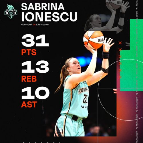 Sabrina Ionescu, seară magică în WNBA