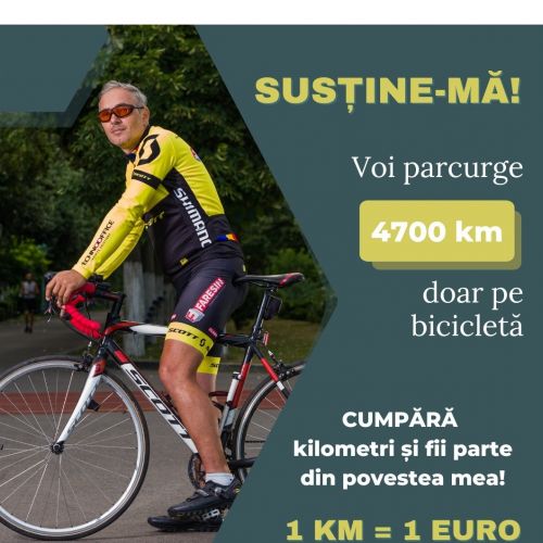 Cristian Iosep traversează Europa pe bicicletă și vinde kilometri celor care vor să-i afle provocările